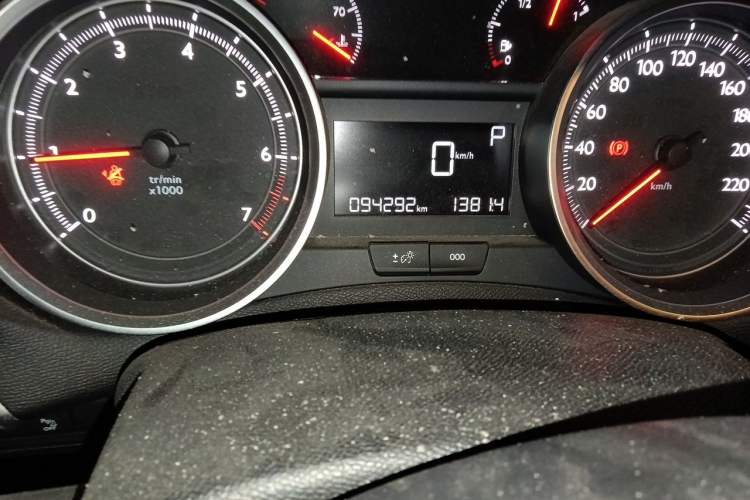Used Peugeot 408 2014 1.8L Automatic Luxury Edition Odometer Close Up