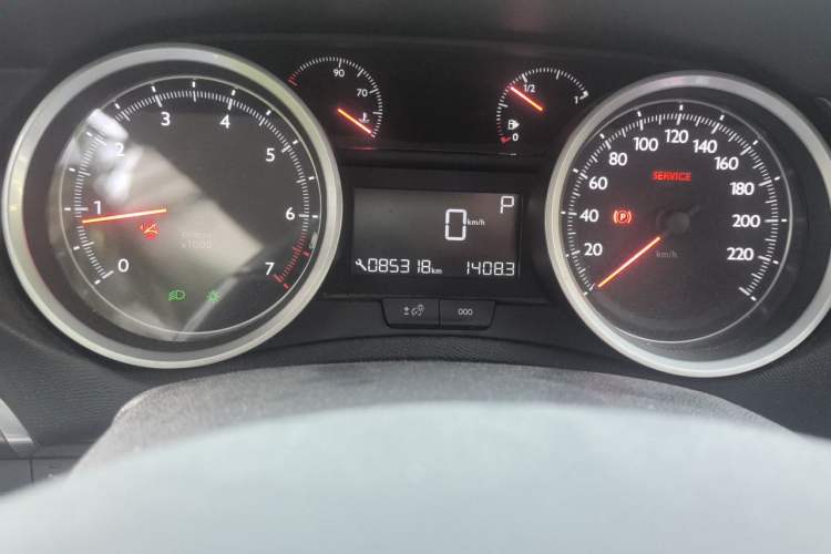 Used Peugeot 408 2014 1.8L Automatic Leading Edition Odometer Close Up