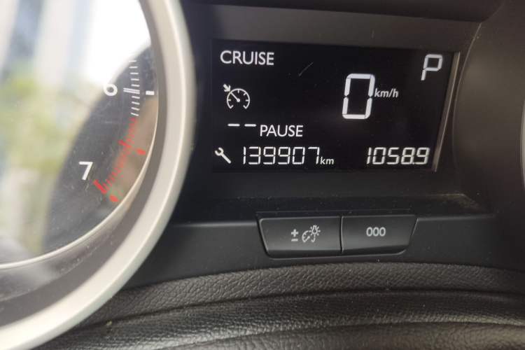 Used Peugeot 408 2014 1.8L Automatic Luxury Edition Odometer Close Up