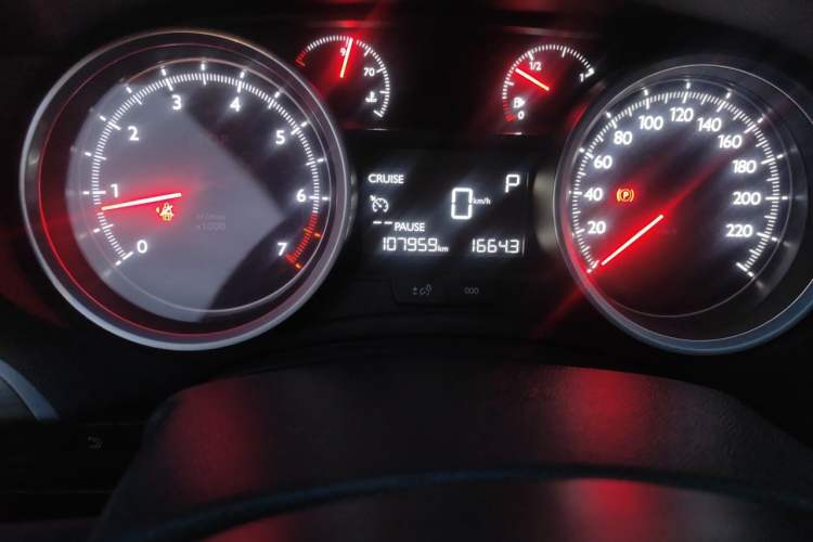 Used Peugeot 408 2014 1.8L Automatic Luxury Edition Odometer Close Up
