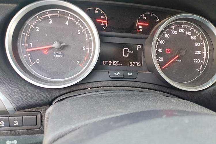 Used Peugeot 408 2014 1.8L Automatic Luxury Edition Odometer Close Up
