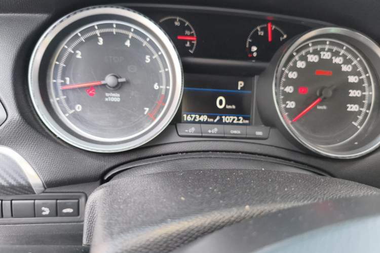 Used Peugeot 408 2014 1.6T Automatic Prestige Edition Odometer Close Up