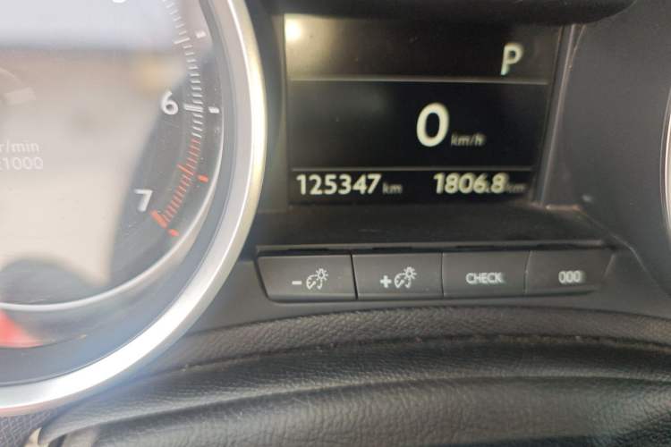 Used Peugeot 408 2014 1.6T Automatic Prestige Edition Odometer Close Up