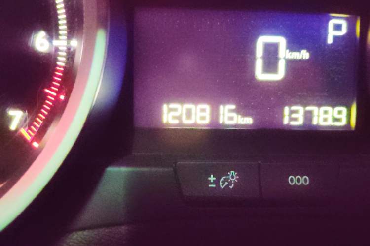 Used Peugeot 408 2014 1.8L Automatic Luxury Edition Odometer Close Up