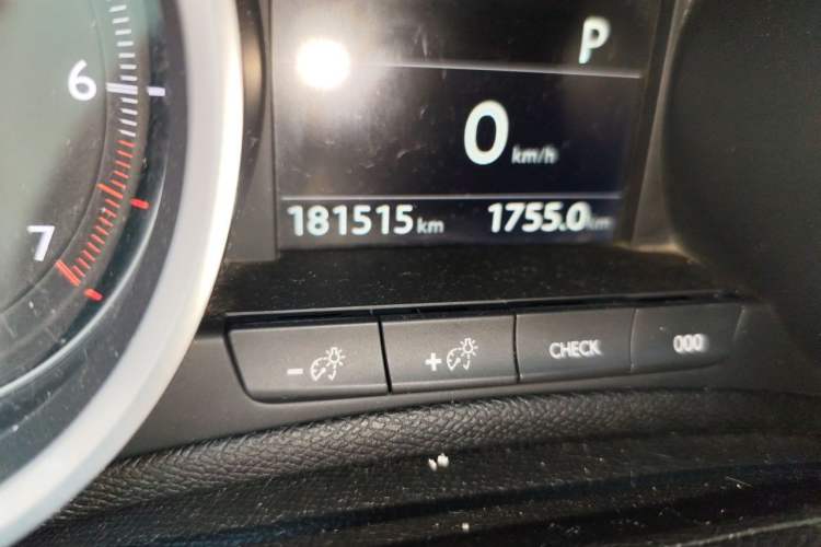 Used Peugeot 408 2014 1.6T Automatic Prestige Edition Odometer Close Up