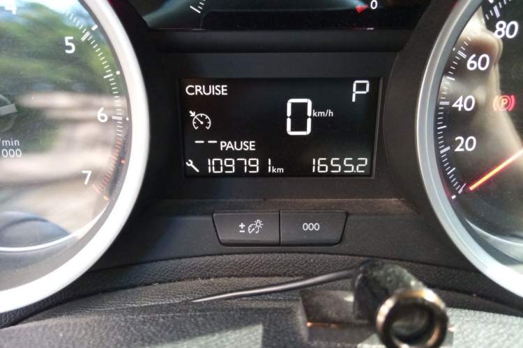 Used Peugeot 408 2014 1.8L Automatic Luxury Edition Odometer Close Up