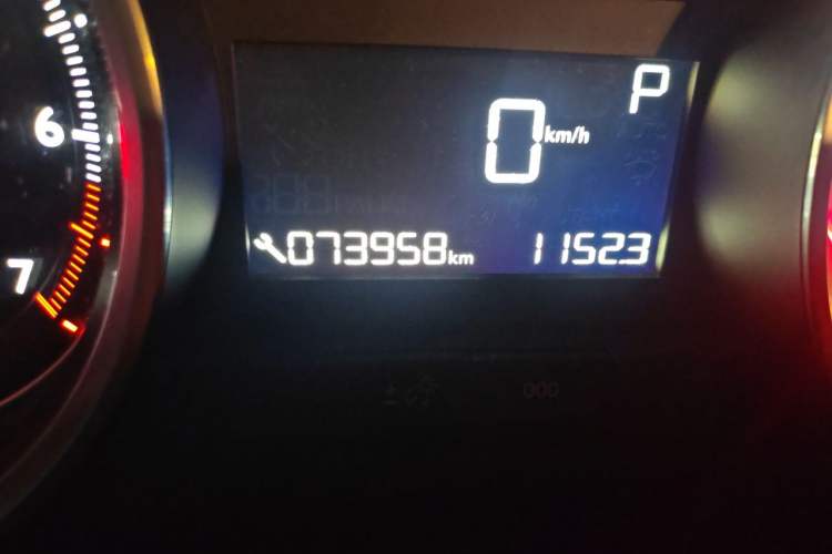Used Peugeot 408 2014 1.8L Automatic Luxury Edition Odometer Close Up