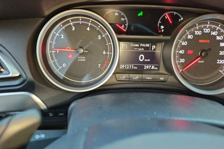 Used Peugeot 408 2014 1.6T Automatic Supreme Edition Odometer Close Up