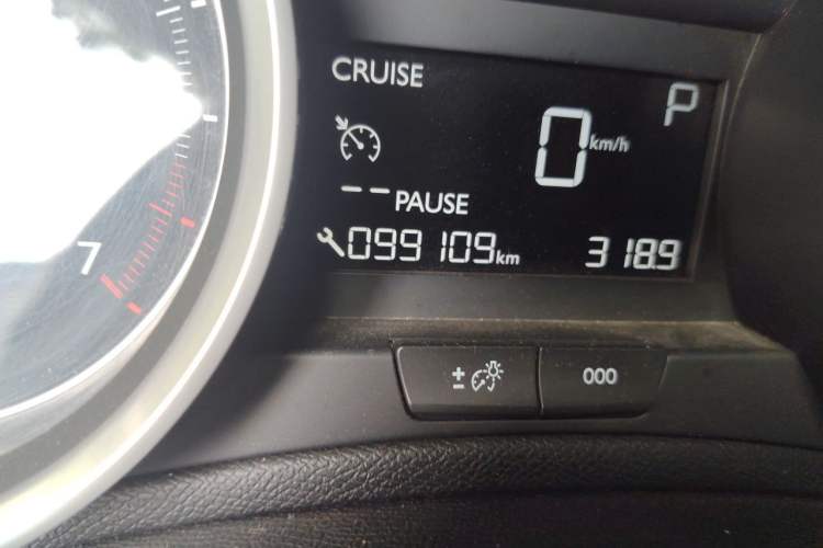 Used Peugeot 408 2014 1.8L Automatic Luxury Edition Odometer Close Up