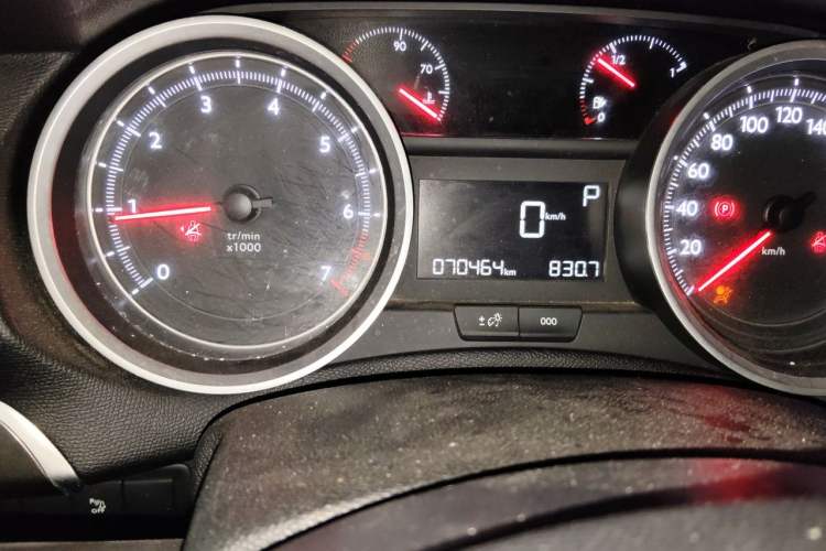 Used Peugeot 408 2014 1.8L Automatic Luxury Edition Odometer Close Up