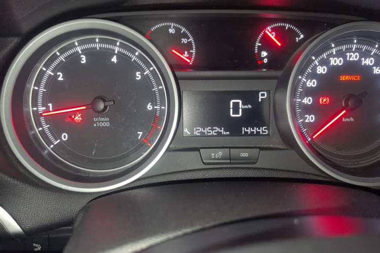 Used Peugeot 408 2014 1.8L Automatic Luxury Edition Odometer Close Up