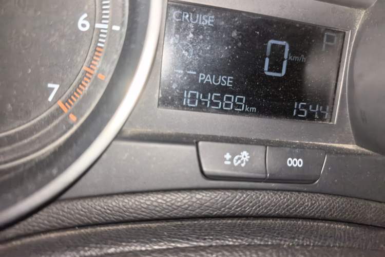 Used Peugeot 408 2014 1.8L Automatic Luxury Edition Odometer Close Up