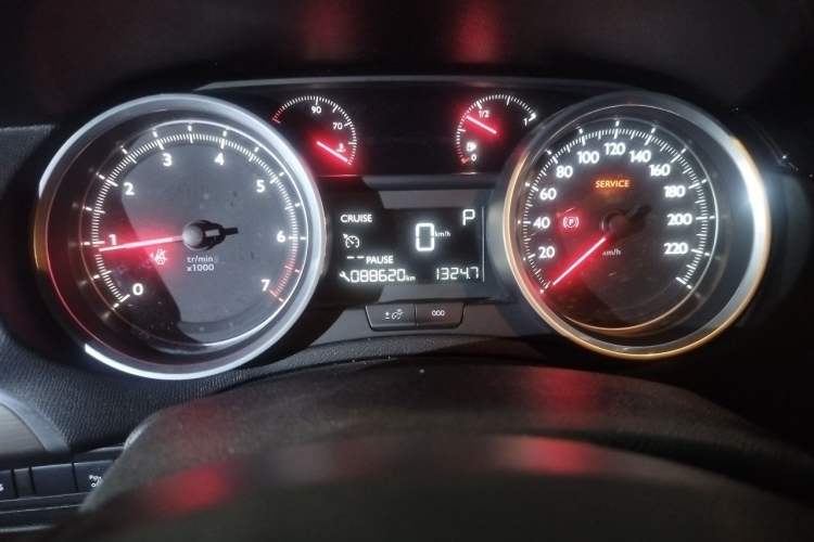 Used Peugeot 408 2015 1.2T Automatic Luxury Edition Odometer Close Up