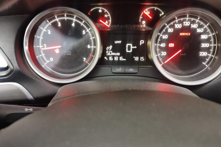 Used Peugeot 408 2015 1.2T Automatic Luxury Edition Odometer Close Up