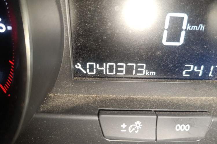 Used Peugeot 408 2015 1.2T Automatic Luxury Edition Odometer Close Up