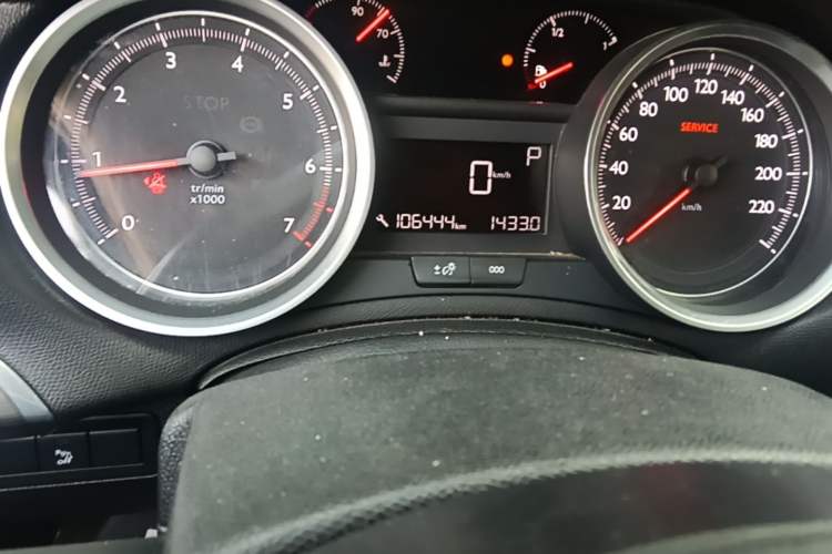 Used Peugeot 408 2015 1.2T Automatic Luxury Edition Odometer Close Up