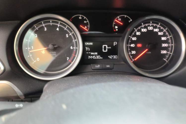 Used Peugeot 408 2015 1.2T Automatic Luxury Edition Odometer Close Up