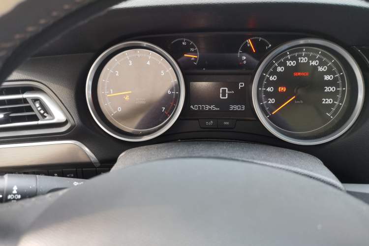 Used Peugeot 408 2015 1.2T Automatic Luxury Edition Odometer Close Up