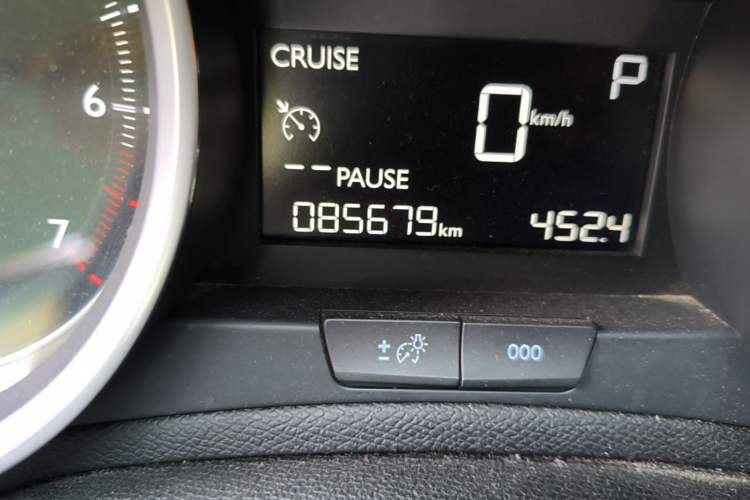 Used Peugeot 408 2015 1.2T Automatic Luxury Edition Odometer Close Up