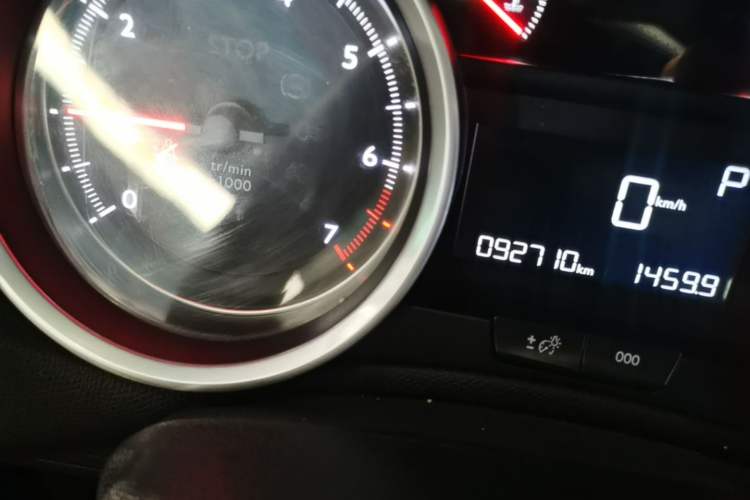 Used Peugeot 408 2015 1.2T Automatic Luxury Edition Odometer Close Up