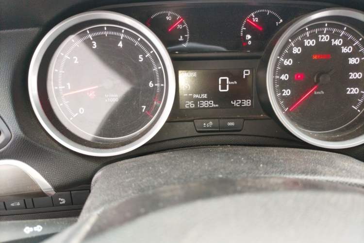 Used Peugeot 408 2015 1.2T Automatic Luxury Edition Odometer Close Up