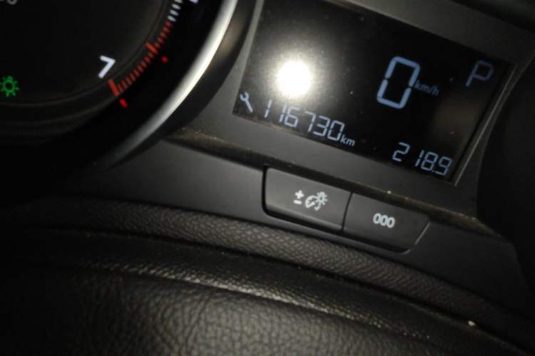 Used Peugeot 408 2015 1.2T Automatic Luxury Edition Odometer Close Up