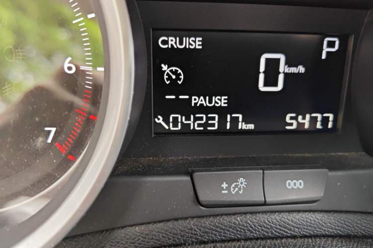 Used Peugeot 408 2015 1.2T Automatic Luxury Edition Odometer Close Up