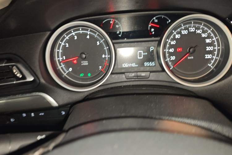 Used Peugeot 408 2015 1.2T Automatic Luxury Edition Odometer Close Up