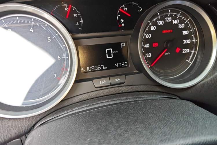 Used Peugeot 408 2015 1.2T Automatic Luxury Edition Odometer Close Up