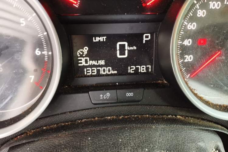 Used Peugeot 408 2015 1.2T Automatic Luxury Edition Odometer Close Up