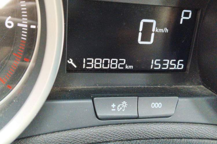 Used Peugeot 408 2016 1.6T Automatic Luxury Edition Odometer Close Up