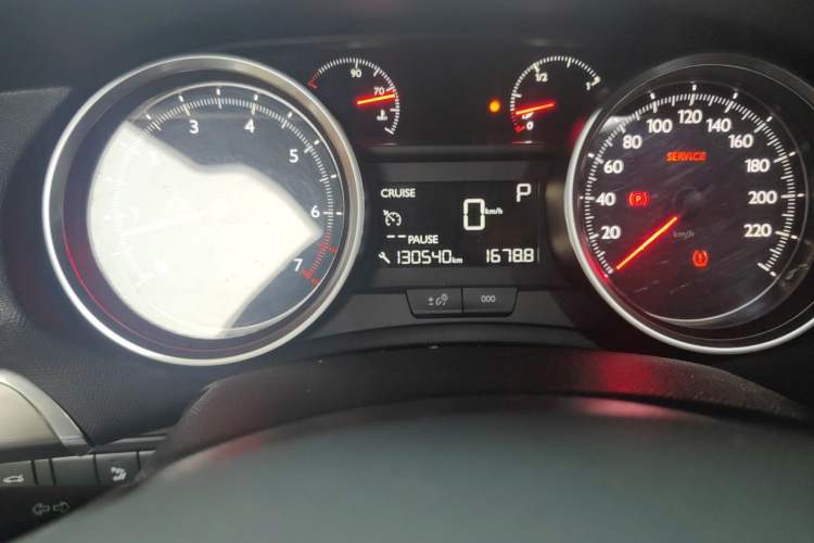 Used Peugeot 408 2016 1.6T Automatic Luxury Edition Odometer Close Up
