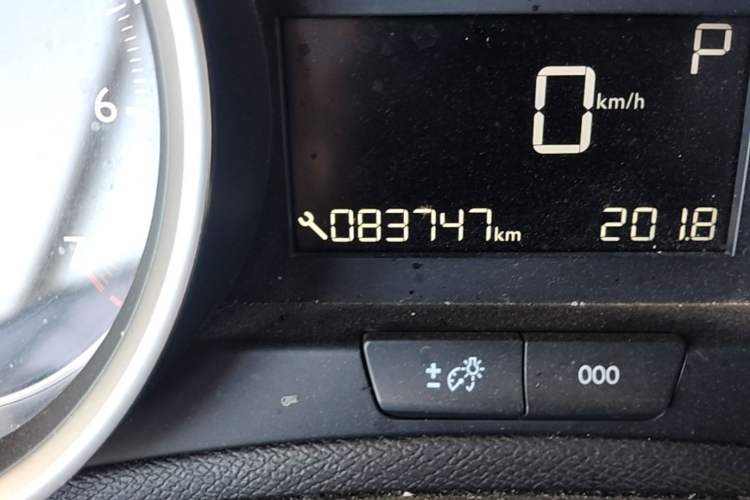 Used Peugeot 408 2016 1.6T Automatic Luxury Edition Odometer Close Up