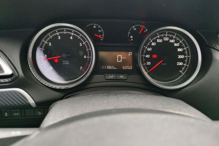 Used Peugeot 408 2016 1.6T Automatic Luxury Edition Odometer Close Up