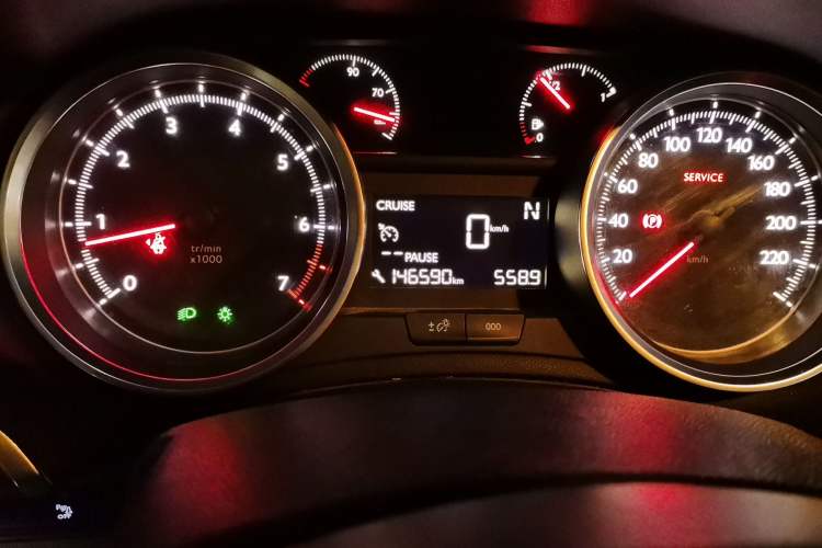 Used Peugeot 408 2016 1.6T Automatic Luxury Edition Odometer Close Up