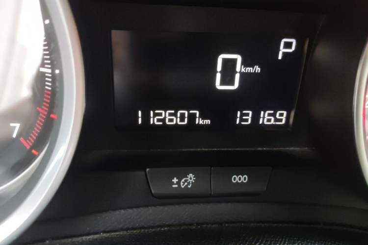 Used Peugeot 408 2016 1.6T Automatic Luxury Edition Odometer Close Up