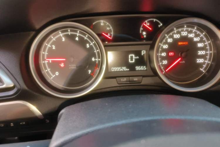 Used Peugeot 408 2016 1.6T Automatic Luxury Edition Odometer Close Up