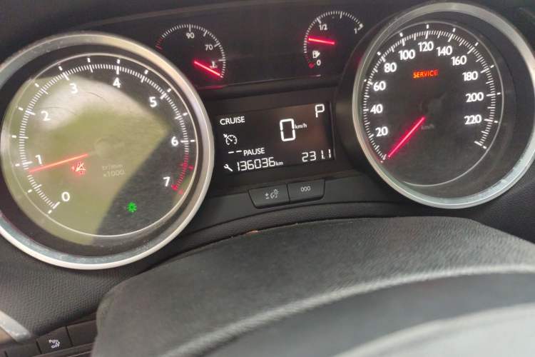 Used Peugeot 408 2016 1.6T Automatic Luxury Edition Odometer Close Up