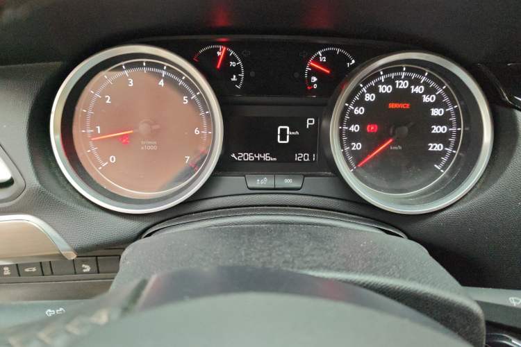 Used Peugeot 408 2016 1.6T Automatic Luxury Edition Odometer Close Up