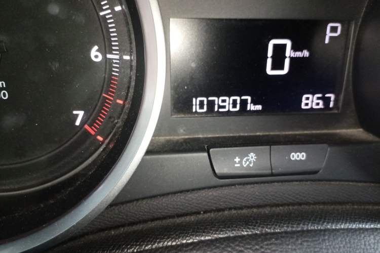 Used Peugeot 408 2016 1.6T Automatic Luxury Edition Odometer Close Up