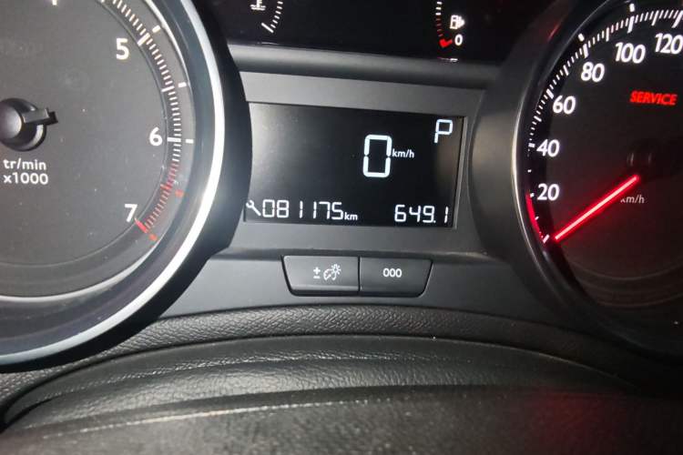 Used Peugeot 408 2016 1.6T Automatic Luxury Edition Odometer Close Up