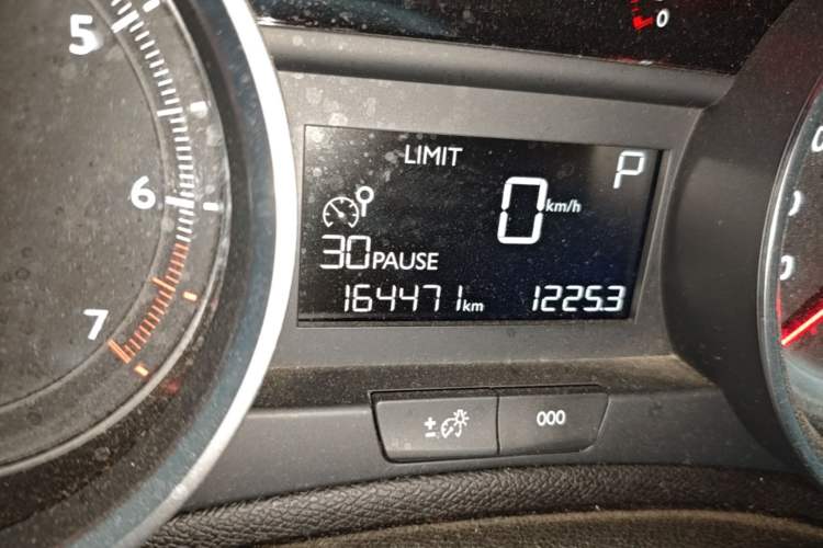 Used Peugeot 408 2016 1.6T Automatic Luxury Edition Odometer Close Up