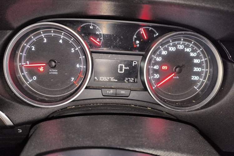 Used Peugeot 408 2016 1.6T Automatic Luxury Edition Odometer Close Up