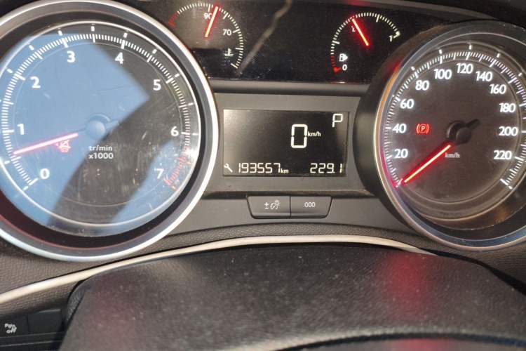 Used Peugeot 408 2016 1.6T Automatic Luxury Edition Odometer Close Up