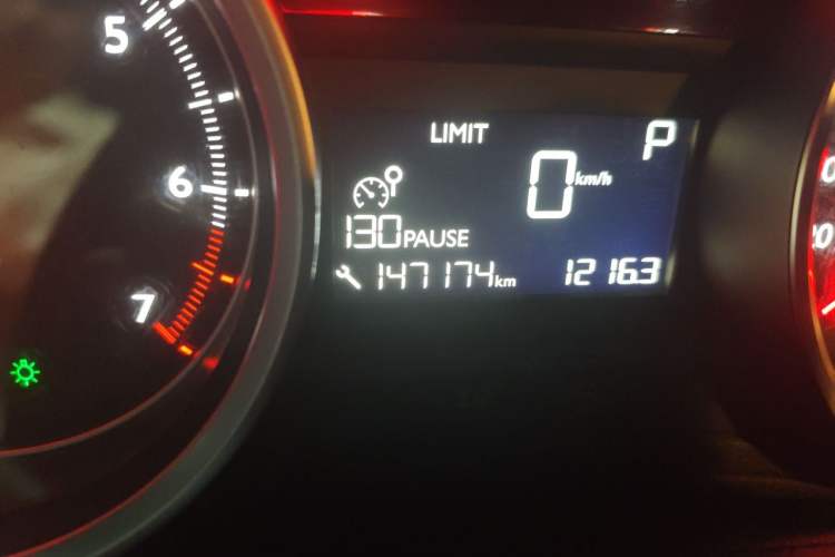 Used Peugeot 408 2016 1.6T Automatic Luxury Edition Odometer Close Up