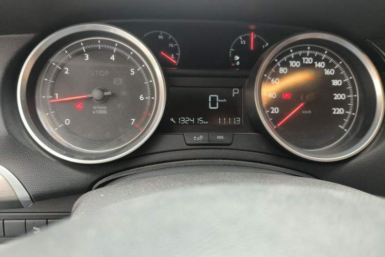 Used Peugeot 408 2016 1.6T Automatic Luxury Edition Odometer Close Up