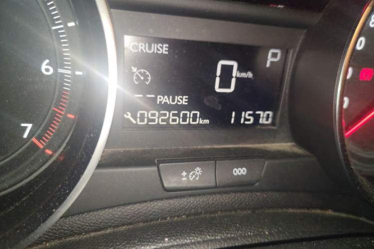 Used Peugeot 408 2016 1.6T Automatic Luxury Edition Odometer Close Up