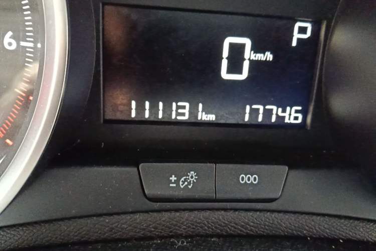 Used Peugeot 408 2016 1.6T Automatic Luxury Edition Odometer Close Up