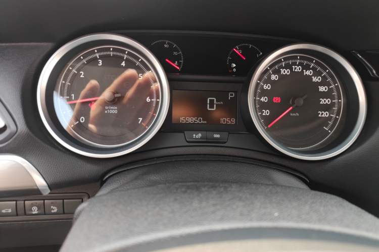 Used Peugeot 408 2016 1.6T Automatic Luxury Edition Odometer Close Up