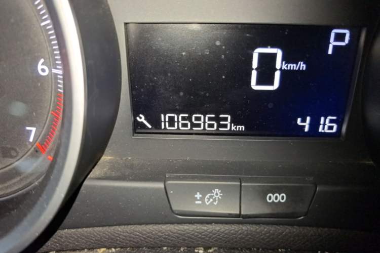Used Peugeot 408 2016 1.6T Automatic Luxury Edition Odometer Close Up